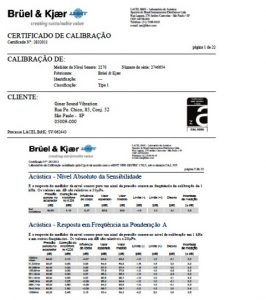 Certificado de Calibração